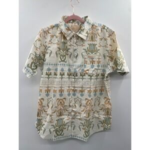 Parish Nation Shirt Mens XL Multicolor Floral Short Sleeve Button-Up Classic NWT